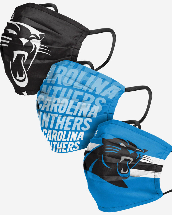 Carolina Panthers Matchday 3 Pack Face Cover FOCO Adult - FOCO.com