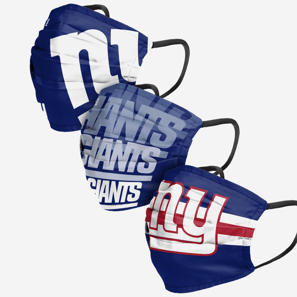 New York Giants Matchday 3 Pack Face Cover FOCO Adult - FOCO.com