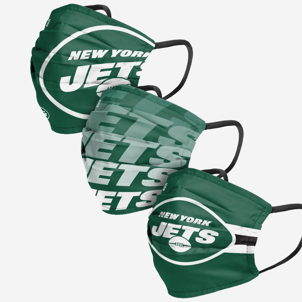 New York Jets Matchday 3 Pack Face Cover FOCO Adult - FOCO.com