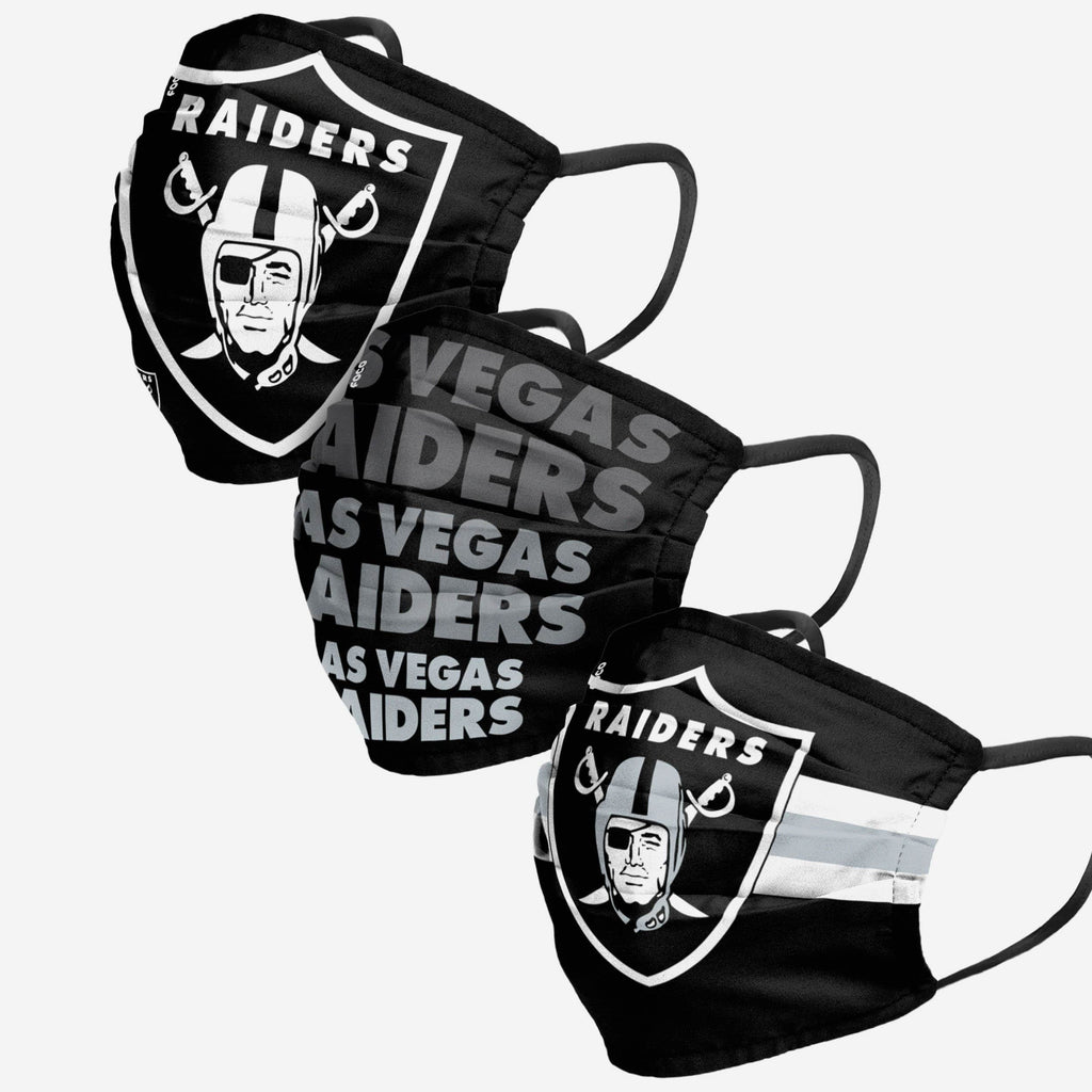 Las Vegas Raiders Matchday 3 Pack Face Cover FOCO Adult - FOCO.com