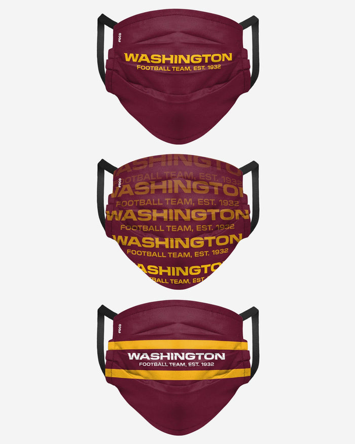 Washington Commanders Matchday 3 Pack Face Cover FOCO - FOCO.com