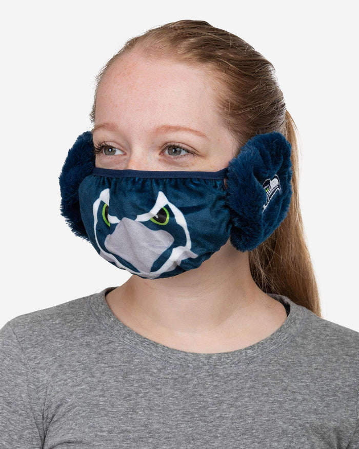 Blitz Seattle Seahawks Mascot Earmuff Face Cover FOCO - FOCO.com