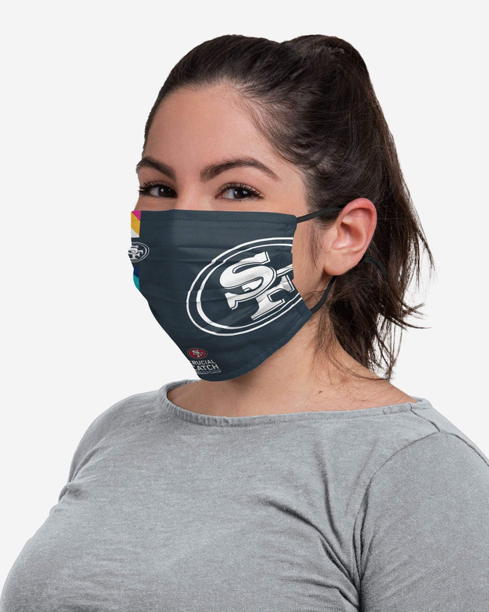 San Francisco 49ers Crucial Catch Adjustable Face Cover FOCO - FOCO.com