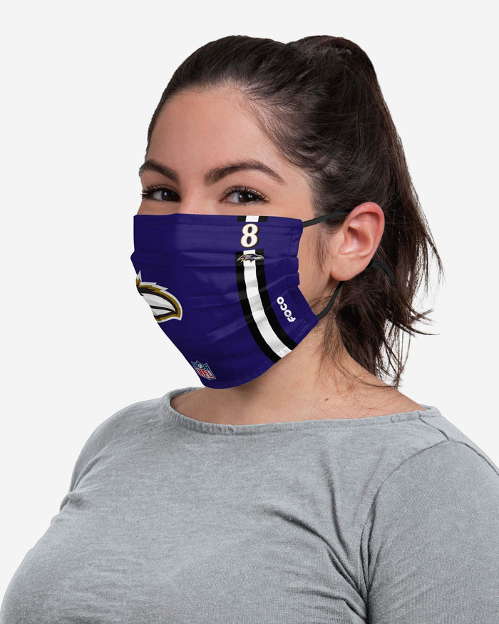 Lamar Jackson Baltimore Ravens On-Field Sideline Logo Face Cover FOCO - FOCO.com