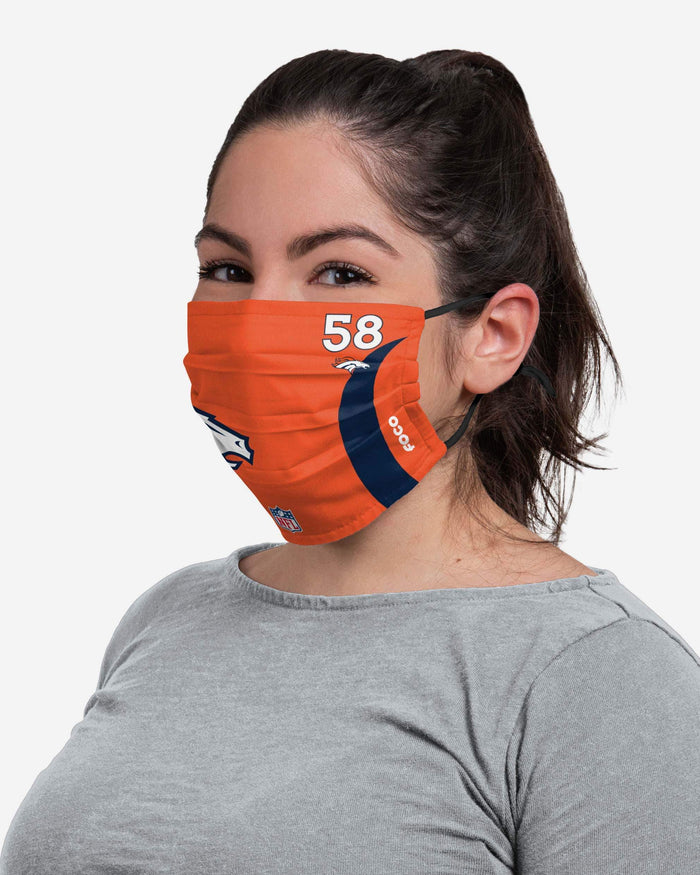 Von Miller Denver Broncos On-Field Sideline Logo Face Cover FOCO - FOCO.com