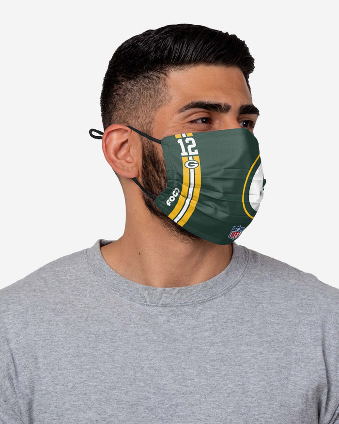 Aaron Rodgers Green Bay Packers On-Field Sideline Logo Face Cover FOCO - FOCO.com