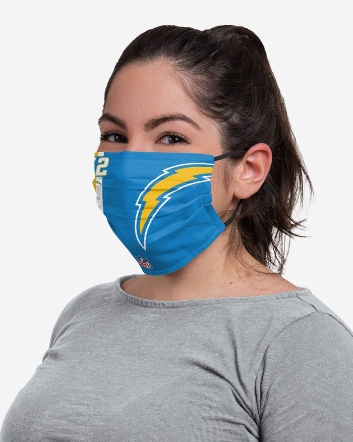 Denzel Perryman Los Angeles Chargers On-Field Sideline Logo Face Cover FOCO - FOCO.com