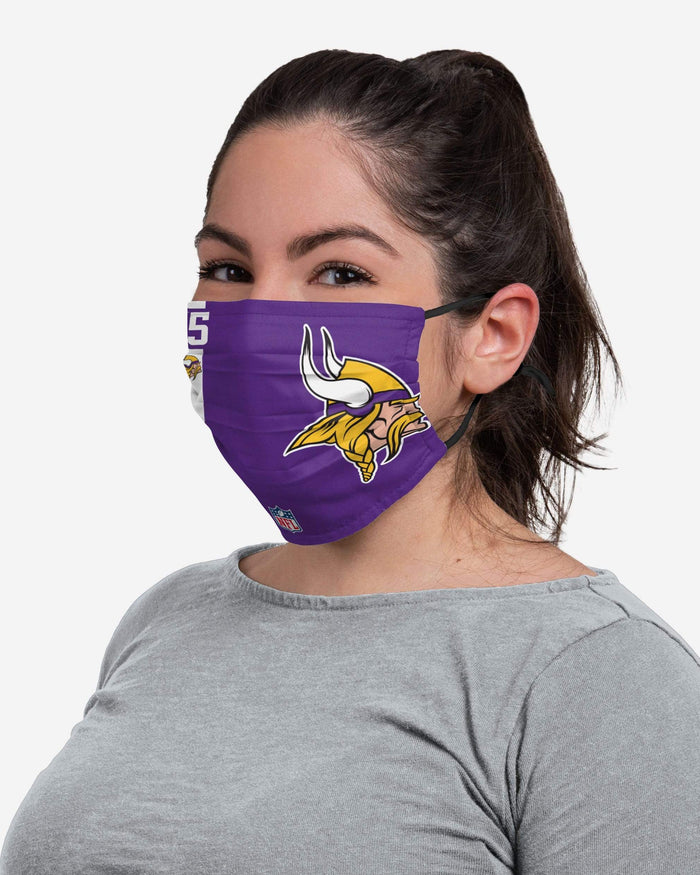 Alexander Mattison Minnesota Vikings On-Field Sideline Logo Face Cover FOCO - FOCO.com