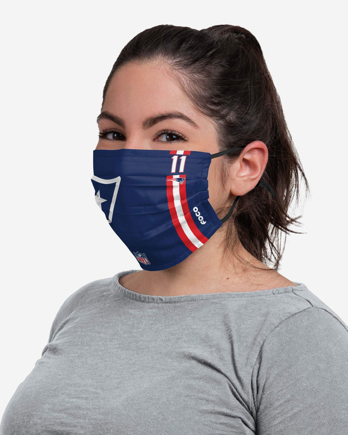 Julian Edelman New England Patriots On-Field Sideline Logo Face Cover FOCO - FOCO.com