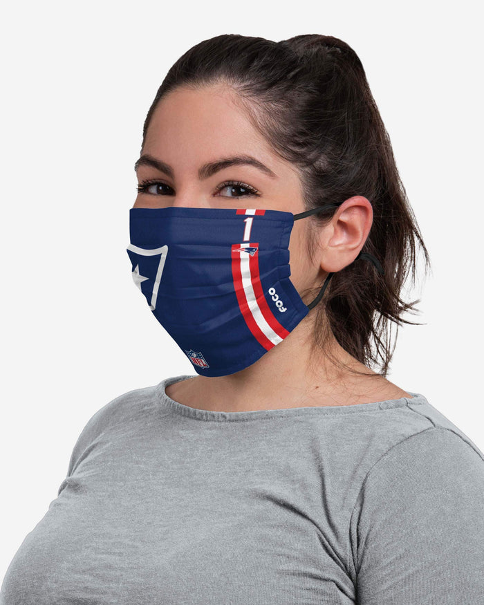 Cam Newton New England Patriots On-Field Sideline Logo Face Cover FOCO - FOCO.com