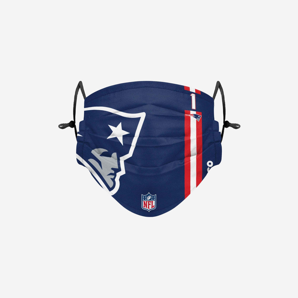 Cam Newton New England Patriots On-Field Sideline Logo Face Cover FOCO Adult - FOCO.com