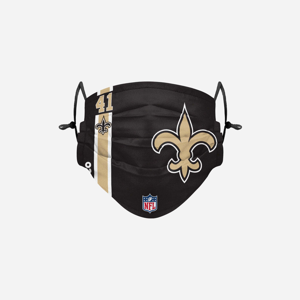 Alvin Kamara New Orleans Saints On-Field Sideline Logo Face Cover FOCO - FOCO.com