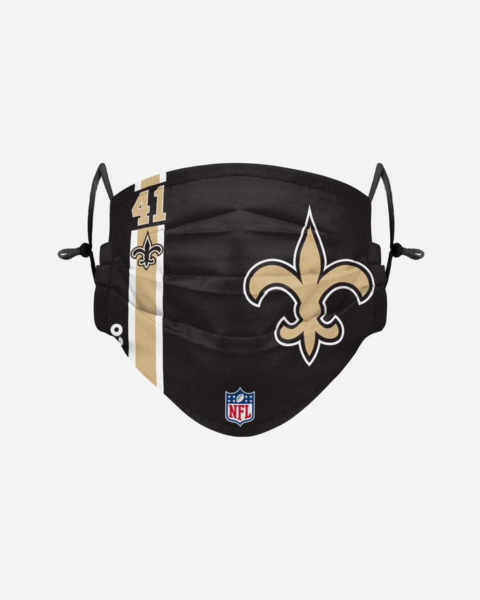 Alvin Kamara New Orleans Saints On-Field Sideline Logo Face Cover FOCO - FOCO.com