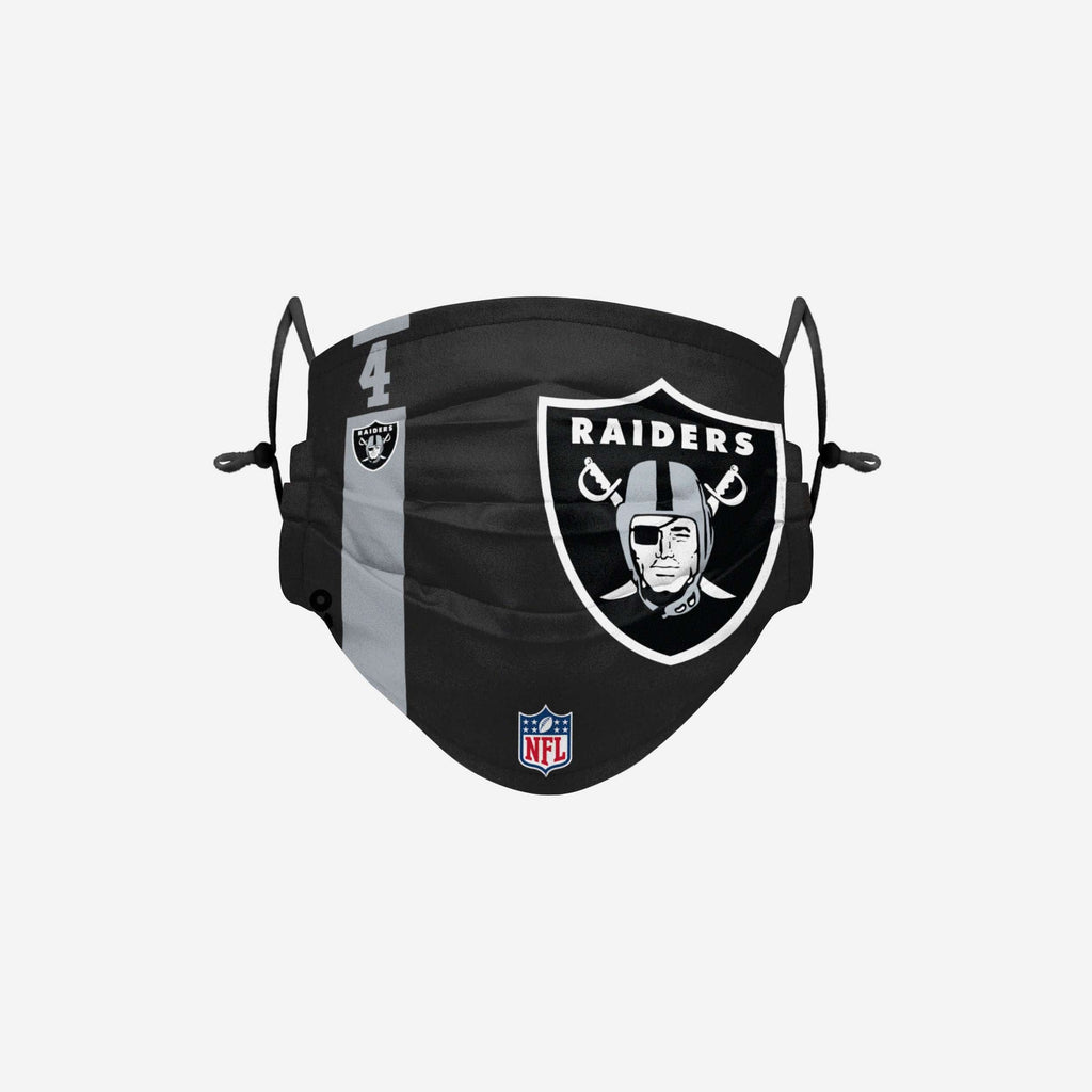 Derek Carr Las Vegas Raiders On-Field Sideline Logo Face Cover FOCO - FOCO.com