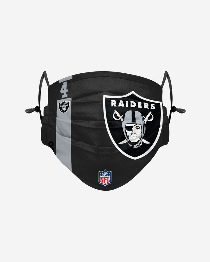 Derek Carr Las Vegas Raiders On-Field Sideline Logo Face Cover FOCO - FOCO.com