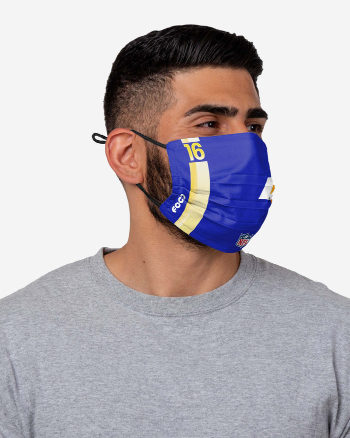 Jared Goff Los Angeles Rams On-Field Sideline Logo Face Cover FOCO - FOCO.com