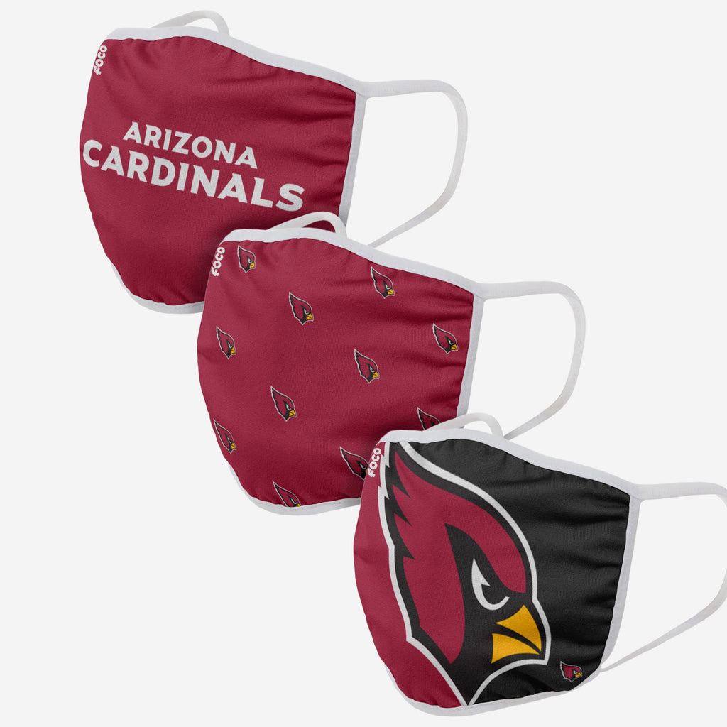 Arizona Cardinals 3 Pack Face Cover FOCO Adult - FOCO.com