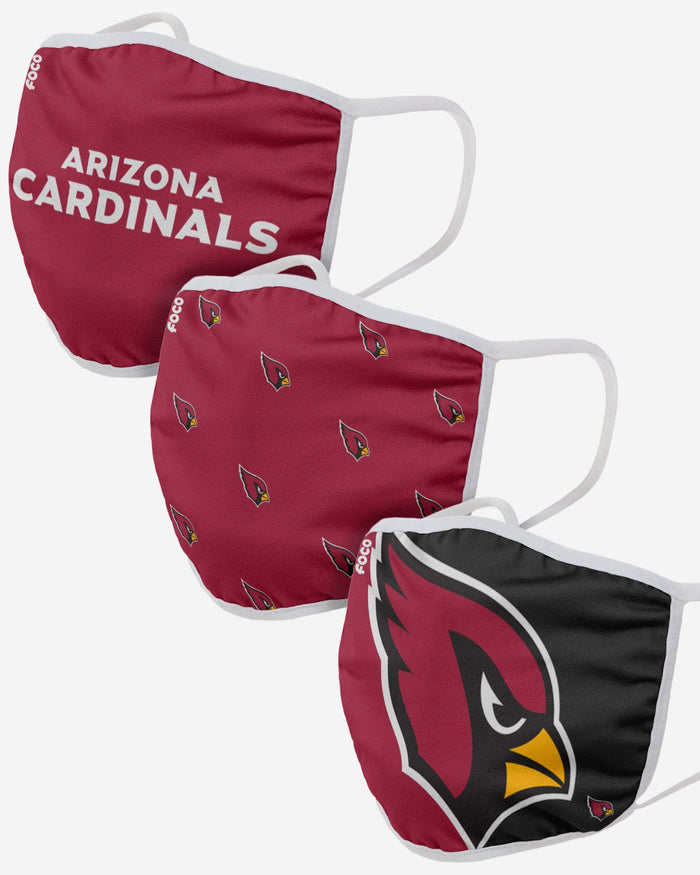 Arizona Cardinals 3 Pack Face Cover FOCO Adult - FOCO.com