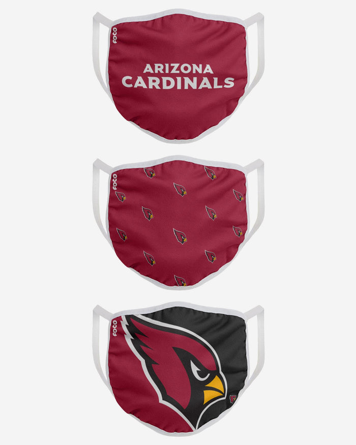 Arizona Cardinals 3 Pack Face Cover FOCO - FOCO.com