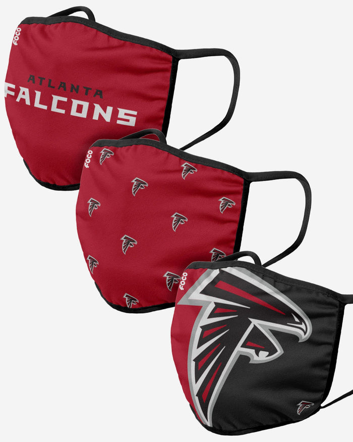 Atlanta Falcons 3 Pack Face Cover FOCO Adult - FOCO.com