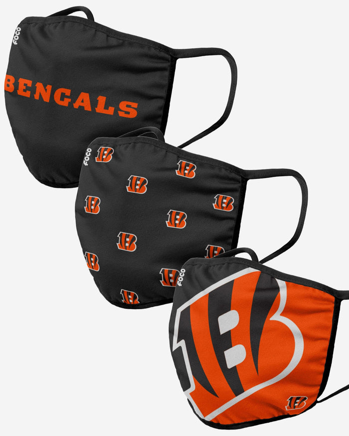 Cincinnati Bengals 3 Pack Face Cover FOCO Adult - FOCO.com