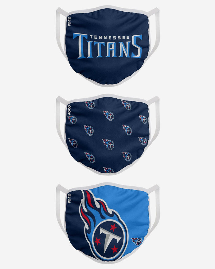 Tennessee Titans 3 Pack Face Cover FOCO - FOCO.com