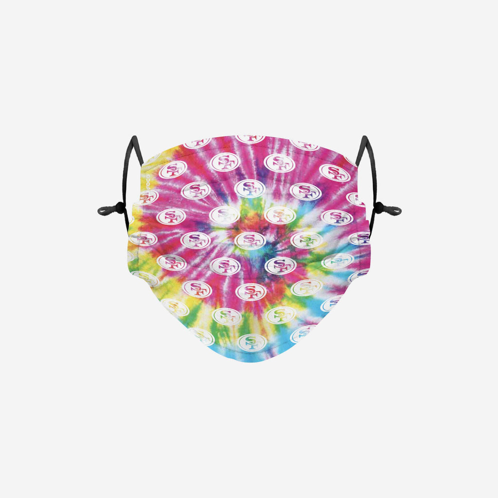 San Francisco 49ers Pastel Tie-Dye Adjustable Face Cover FOCO - FOCO.com