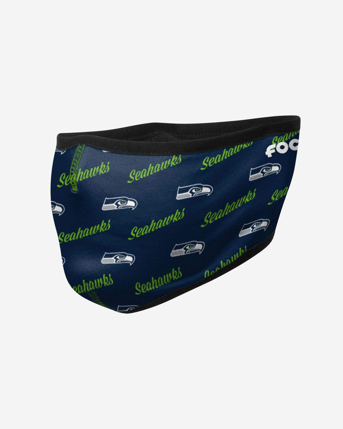 Seattle Seahawks Repeat Script Earband Face Cover FOCO - FOCO.com