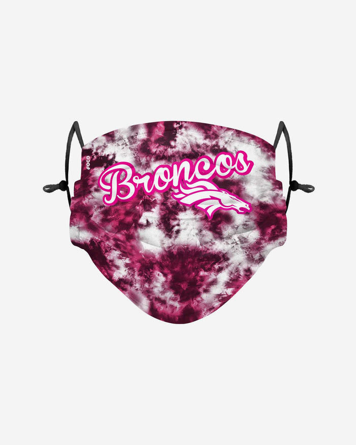 Denver Broncos Pink Tie-Dye Adjustable Face Cover FOCO - FOCO.com
