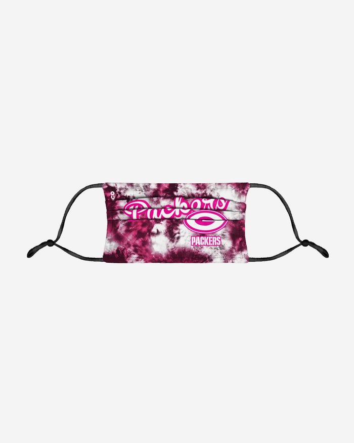 Green Bay Packers Pink Tie-Dye Adjustable Face Cover FOCO - FOCO.com