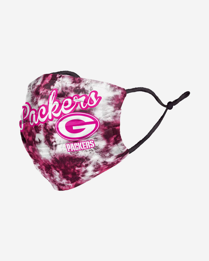 Green Bay Packers Pink Tie-Dye Adjustable Face Cover FOCO - FOCO.com