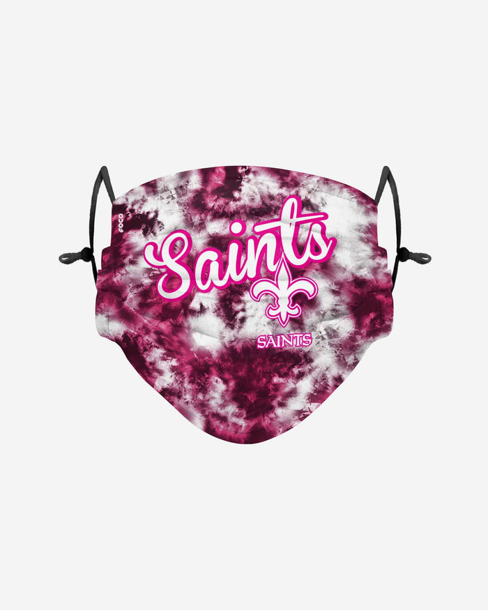 New Orleans Saints Pink Tie-Dye Adjustable Face Cover FOCO - FOCO.com