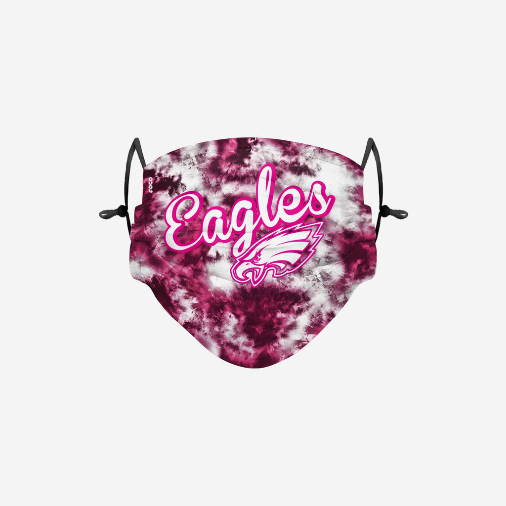 Philadelphia Eagles Pink Tie-Dye Adjustable Face Cover FOCO - FOCO.com