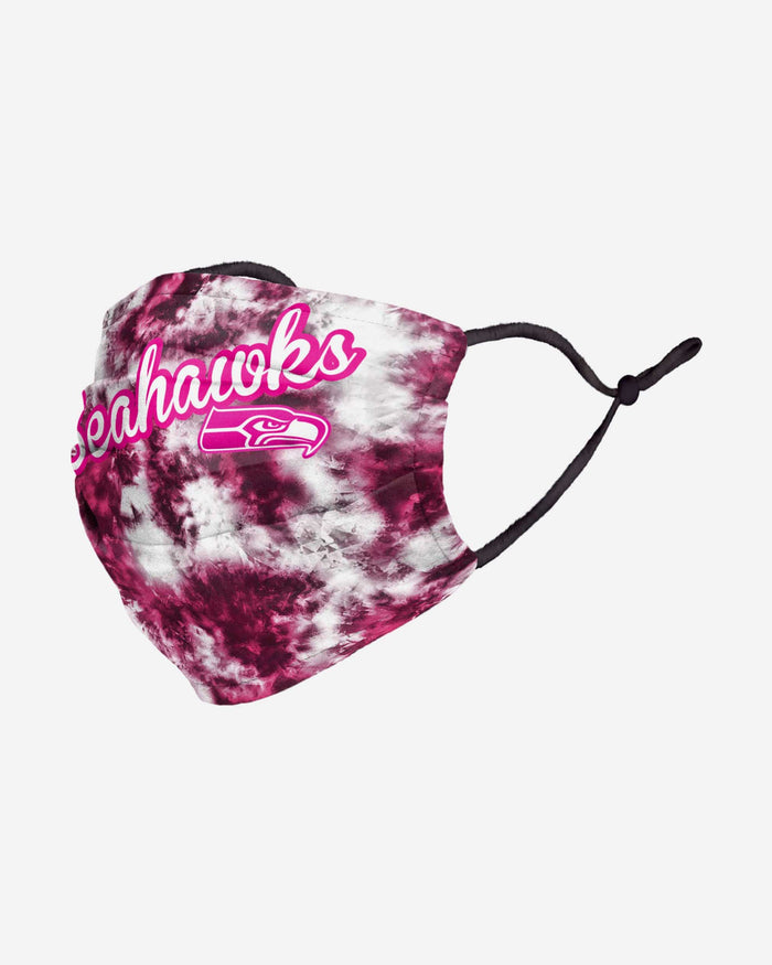Seattle Seahawks Pink Tie-Dye Adjustable Face Cover FOCO - FOCO.com