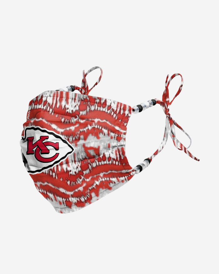 Kansas City Chiefs Tie-Dye Beaded Tie-Back Face Cover FOCO - FOCO.com