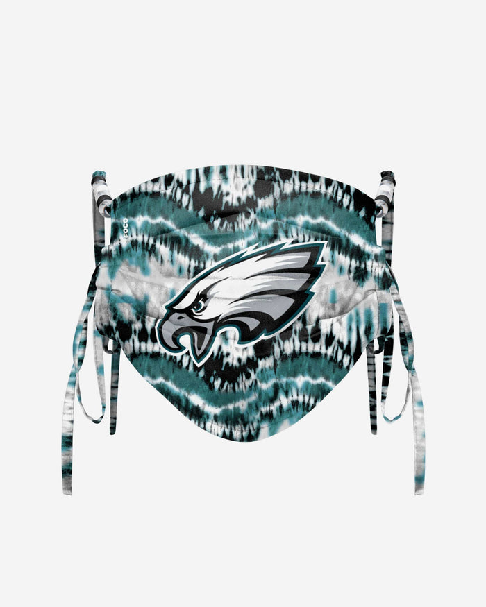 Philadelphia Eagles Tie-Dye Beaded Tie-Back Face Cover FOCO - FOCO.com