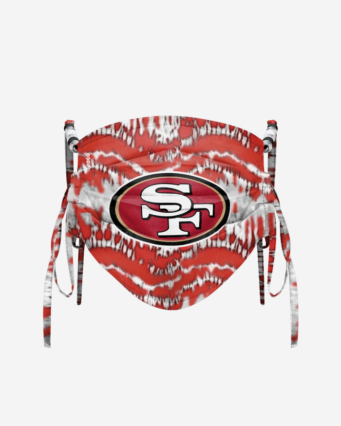 San Francisco 49ers Tie-Dye Beaded Tie-Back Face Cover FOCO - FOCO.com