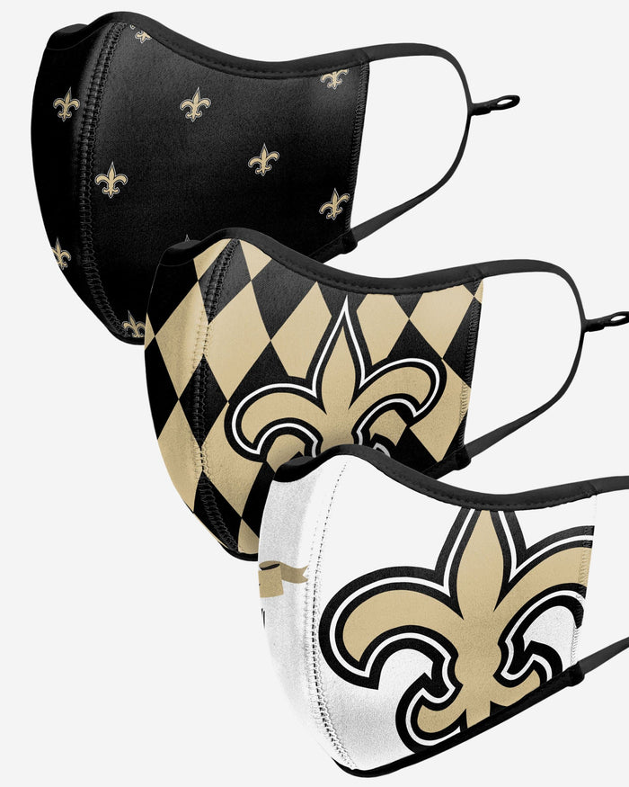 New Orleans Saints Thematic Sport 3 Pack Face Cover FOCO - FOCO.com