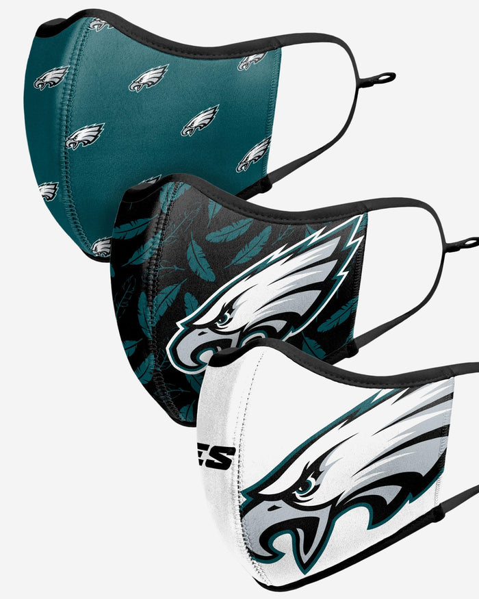 Philadelphia Eagles Thematic Sport 3 Pack Face Cover FOCO - FOCO.com