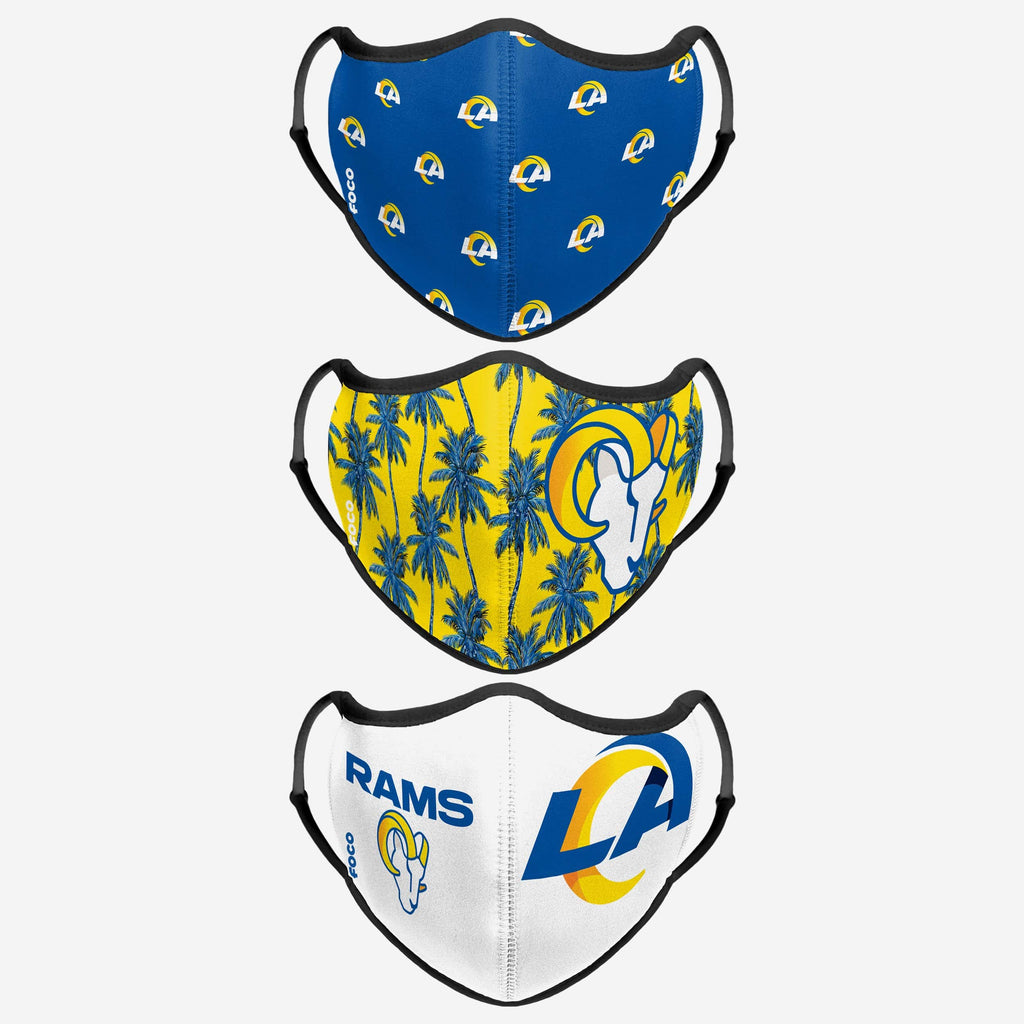 Los Angeles Rams Thematic Sport 3 Pack Face Cover FOCO - FOCO.com