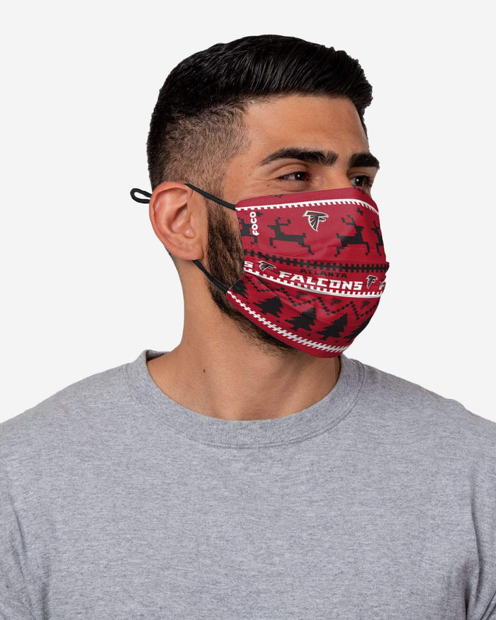 Atlanta Falcons Wordmark Holiday Adjustable Face Cover FOCO - FOCO.com