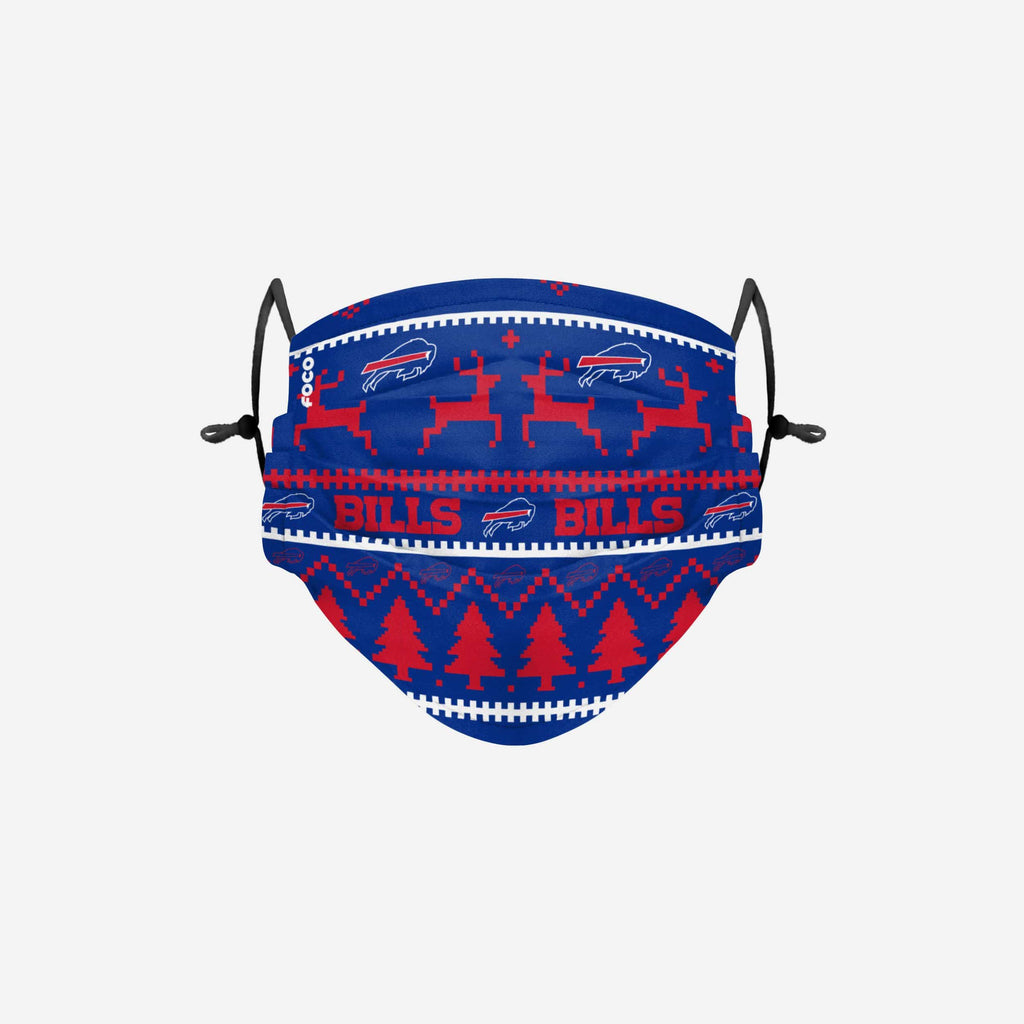 Buffalo Bills Wordmark Holiday Adjustable Face Cover FOCO - FOCO.com