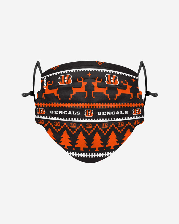 Cincinnati Bengals Wordmark Holiday Adjustable Face Cover FOCO - FOCO.com