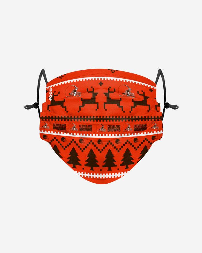 Cleveland Browns Wordmark Holiday Adjustable Face Cover FOCO - FOCO.com