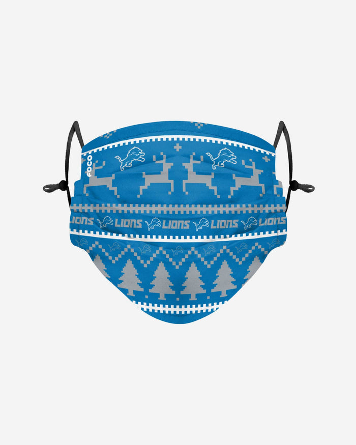 Detroit Lions Wordmark Holiday Adjustable Face Cover FOCO - FOCO.com