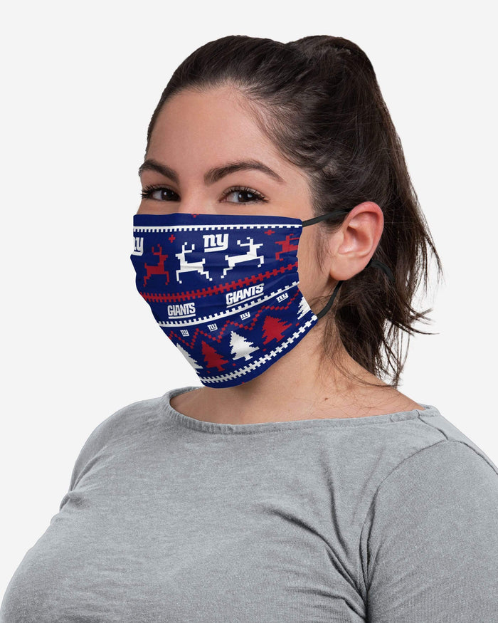 New York Giants Wordmark Holiday Adjustable Face Cover FOCO - FOCO.com
