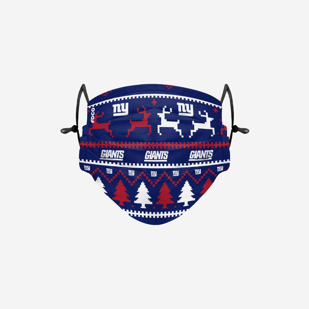 New York Giants Wordmark Holiday Adjustable Face Cover FOCO - FOCO.com