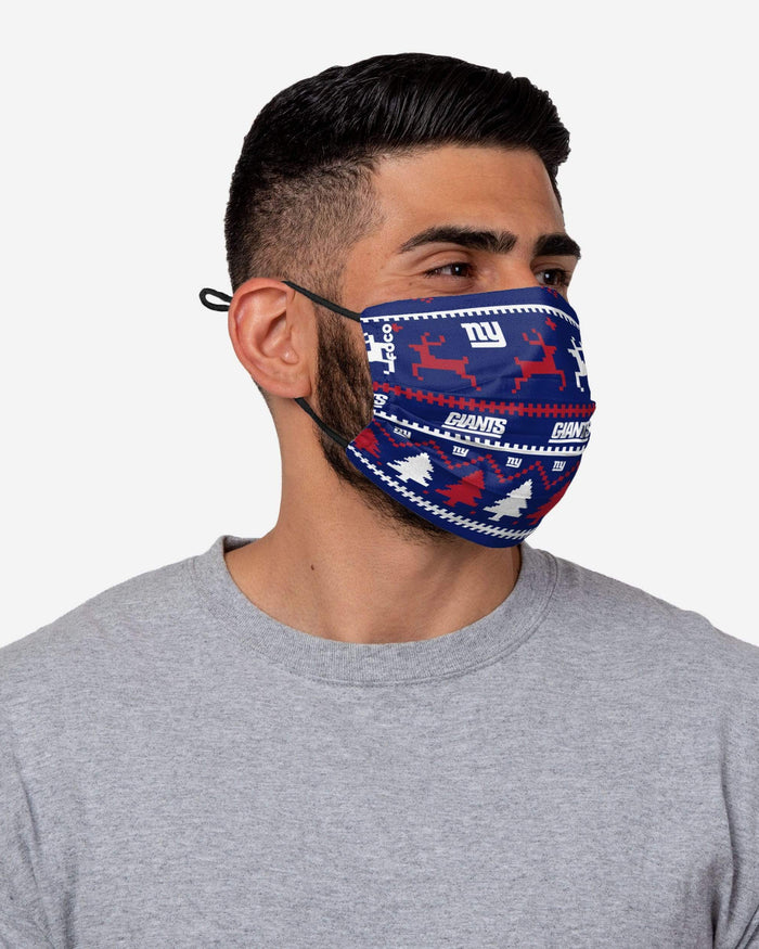 New York Giants Wordmark Holiday Adjustable Face Cover FOCO - FOCO.com