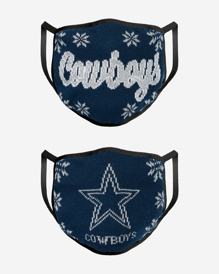 Dallas Cowboys Womens Knit 2 Pack Face Cover FOCO - FOCO.com