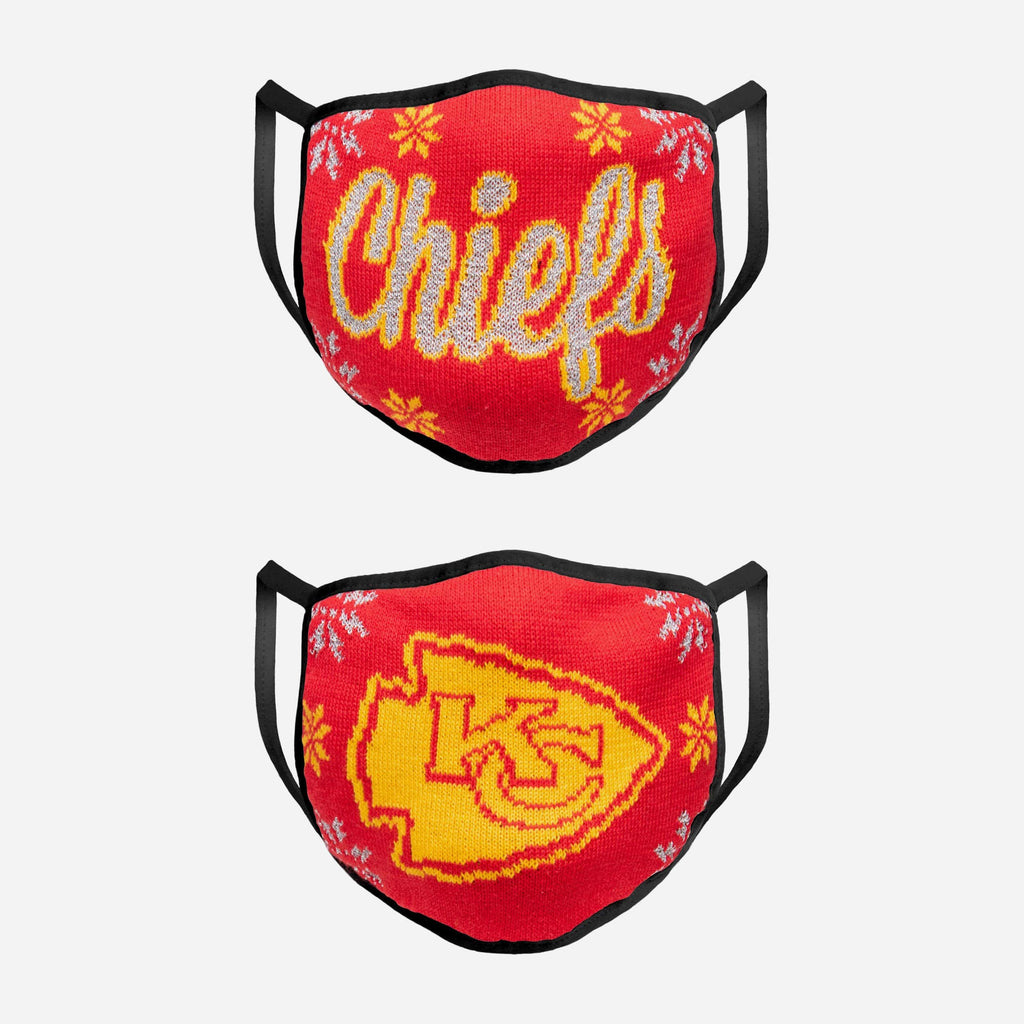 Kansas City Chiefs Womens Knit 2 Pack Face Cover FOCO - FOCO.com